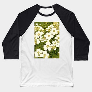 Beautiful Stylized White Flowers, for all those who love nature #174 Baseball T-Shirt